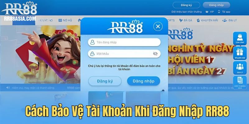 Cách bảo vệ tài khoản khi đăng nhập RR88